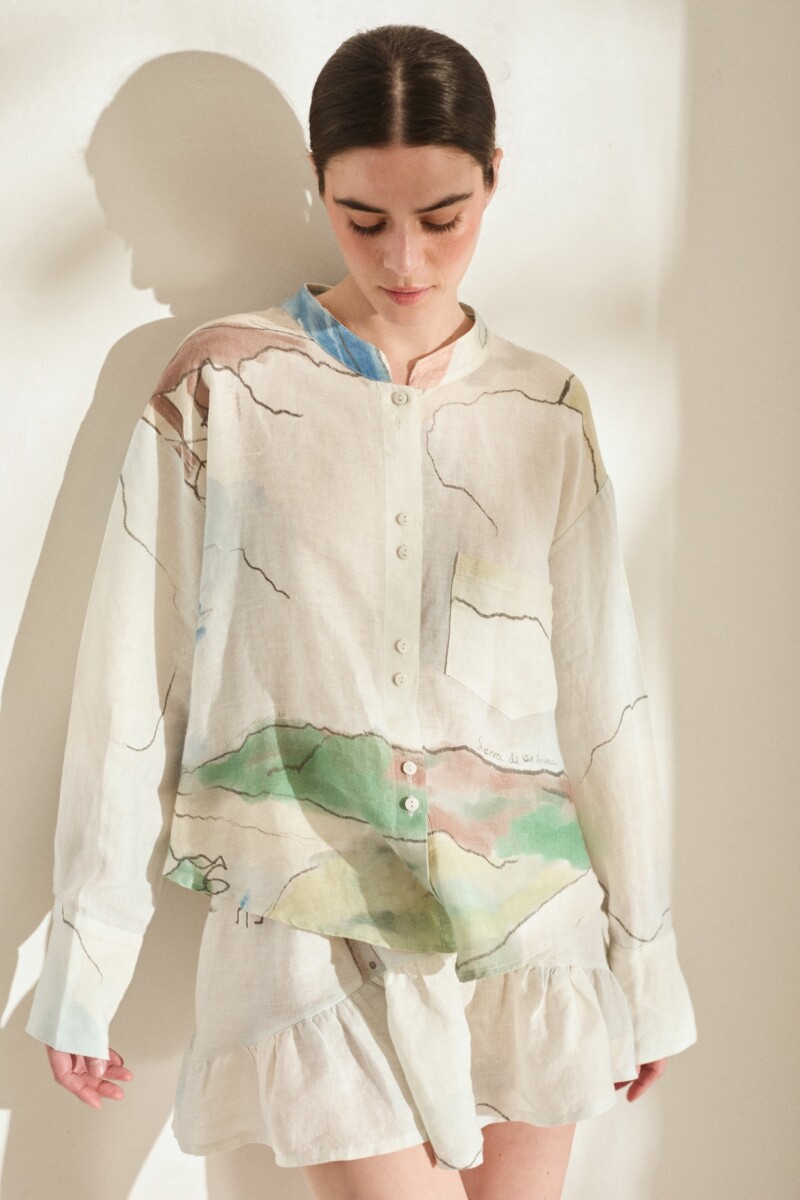 PRE VENTA CAMISA REMO PRINT Agua