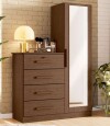 Comoda 1 puerta 4 Cajones Belize Plus Marron
