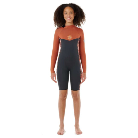 Traje Rip Curl Girls Dawn Patrol Back Zip Negro/Marrón