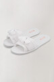 Pantufla abierta moña Blanco