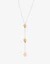Collares Largos Metal Collar Largo Y Con Chapones - Dorado