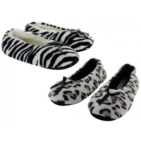 PANTUFLA ANIMAL PRINT TELA TOALLA 15009 Q60 PANTUFLA ANIMAL PRINT TELA TOALLA 15009 Q60