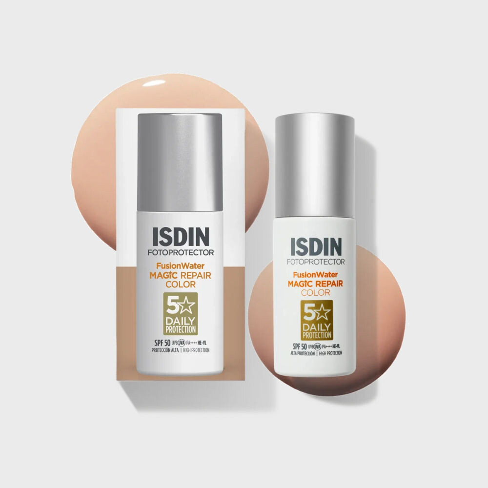 Protector Solar Facial FOTOPROTECTOR Fusion Water MAGIC Repair Color SPF50 50ml