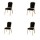 Silla Pack 4 unidades Hotel Apilable Tapizada Evento Conferencia Milton Negro
