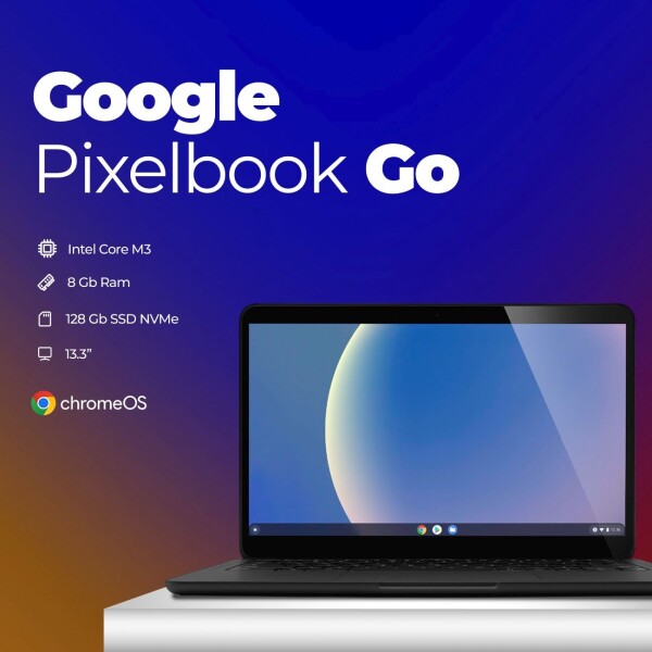 Notebook Laptop HP Google Pixelbook Go M3 8Gb Ram 64gb 13.3¨ Variante Color Negro