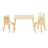 SET SILLAS Y MESA INFANTIL CONEJOS MADERA SET SILLAS Y MESA INFANTIL CONEJOS MADERA