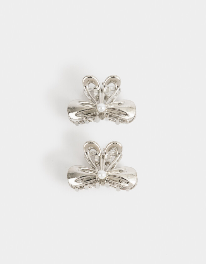 Broches Sets Metallic Set De Broches Con Perlas - Combinacion Bicolor