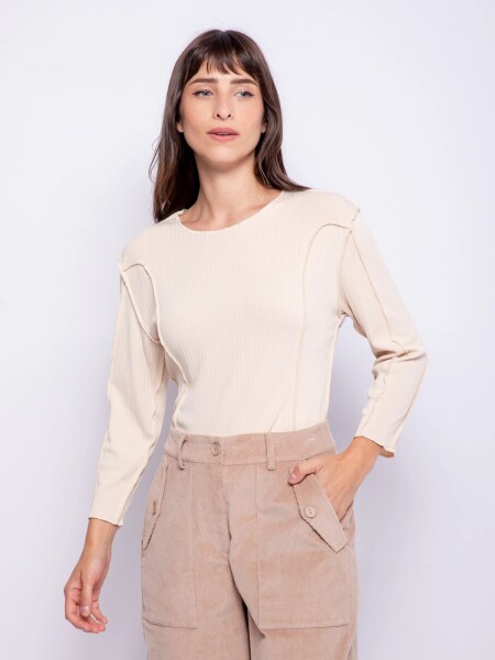 T-SHIRT ALLIE VOLME BEIGE