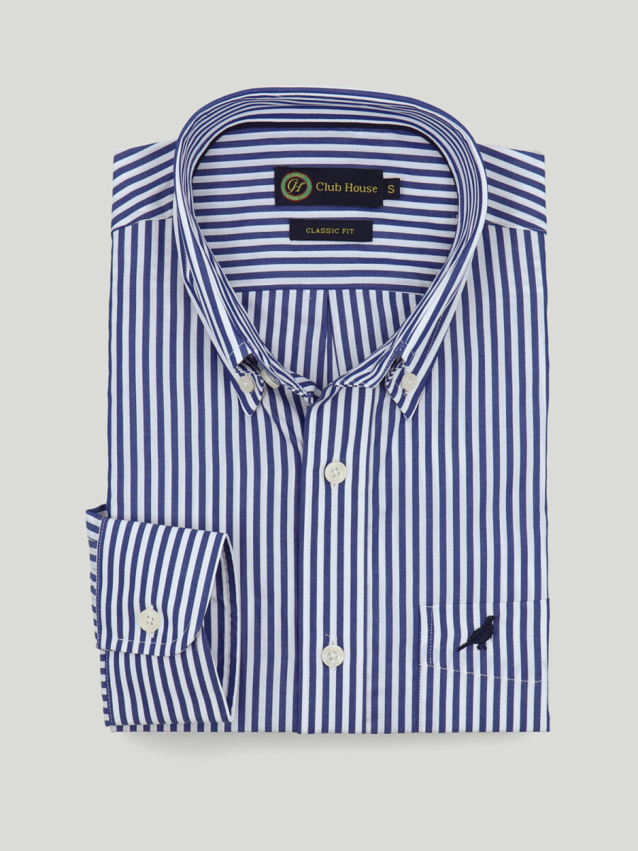 Camisa Button Down classic fit - Raya azules 