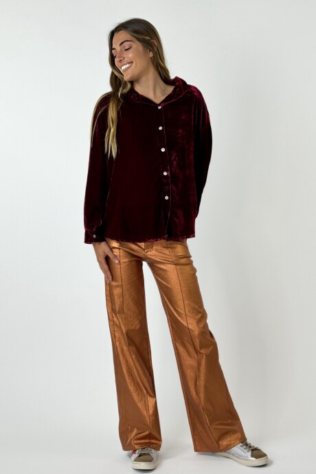 PANTALON METALIZADO FIORENZA COBRE