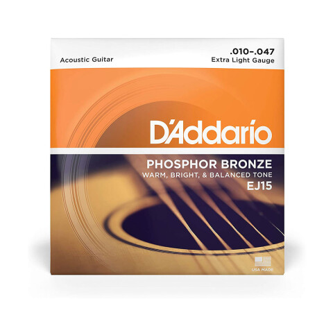 Encordado folk daddario ej15 phosphor bronze 010 Encordado folk daddario ej15 phosphor bronze 010