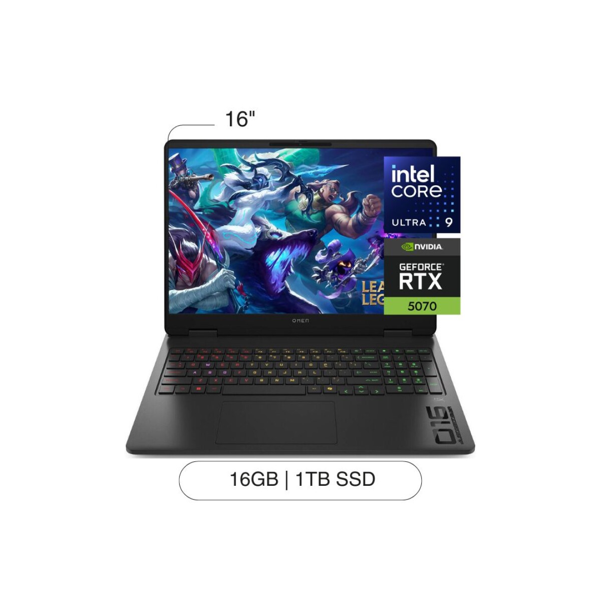 Notebook HP Omen 16-AN0119NR 16' WQXGA 1TB / 16GB RAM Intel Core Ultra 9 285H RTX5070 8GB 