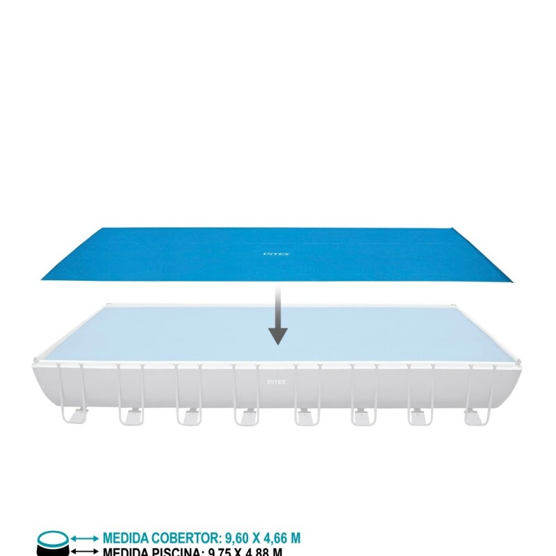 INTEX COBERTOR LONA SOLAR PARA PISCINA RECTANGULAR 9.75 X 4.88 M Intex Cobertor Lona Solar Para Piscina Rectangular 9.75 X 4.88 M