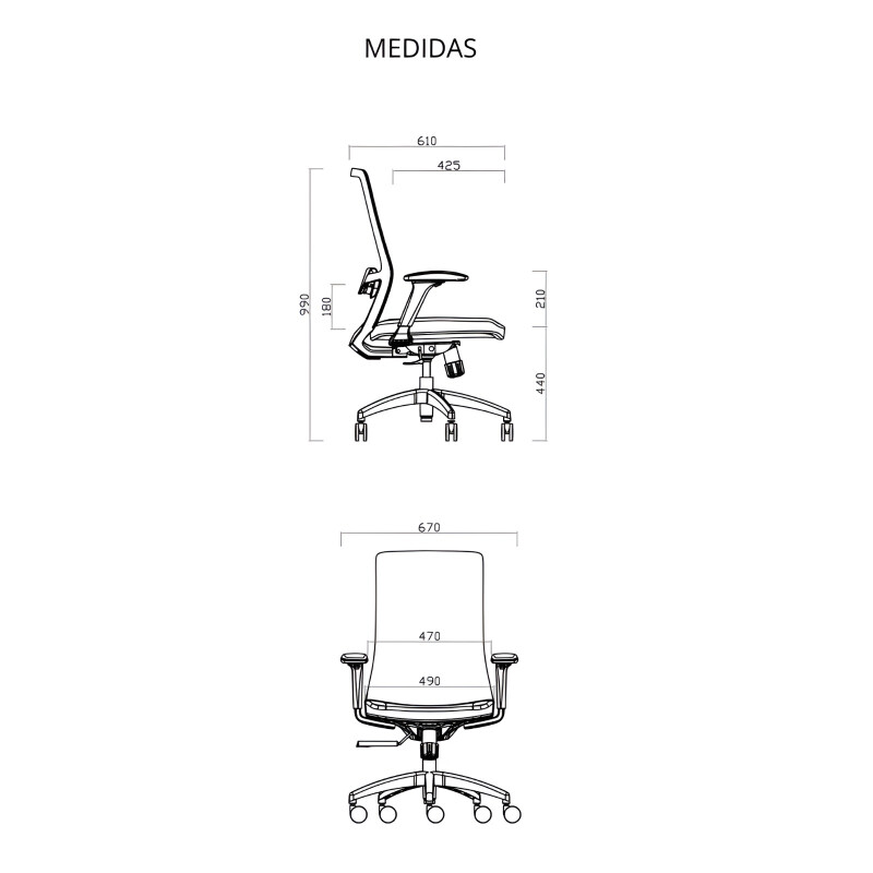 Silla de Oficina Polestar Operativa Silla de Oficina Polestar Operativa