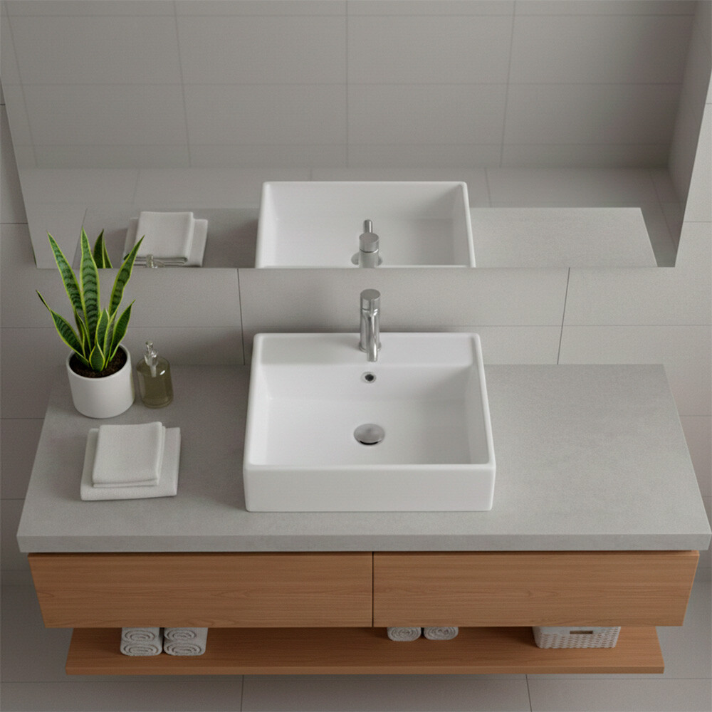 BACHA DE APOYO COLOR BLANCO 38X38 CM Bacha De Apoyo Color Blanco 38x38 Cm