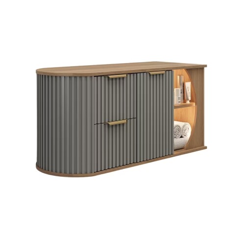 Mueble de baño suspendido Tereza Cristina 100 cm Catedral/Avellana sin bacha Mueble De Baño Suspendido Tereza Cristina 100 Cm Catedral/avellana Sin Bacha