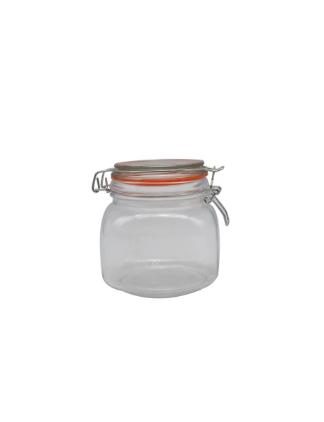 RECIPIENTE VIDRIO HERMETICO 750ML TAPA BROCHE D11.2CM RECIPIENTE VIDRIO HERMETICO 750ML TAPA BROCHE D11.2CM
