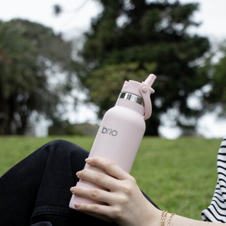 Botella En Acero Inoxidable brio 750ml Con Sorbito Y Manija Rosa