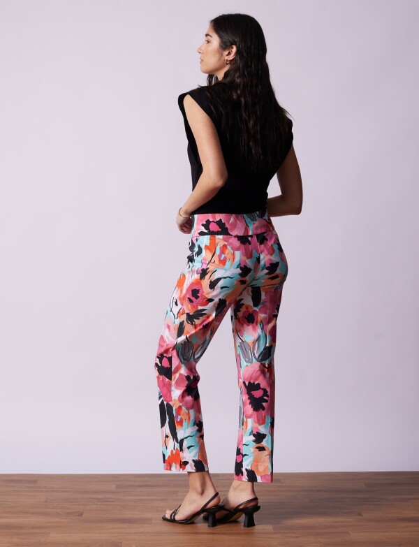 Pantalon Print MULTI/ROSA