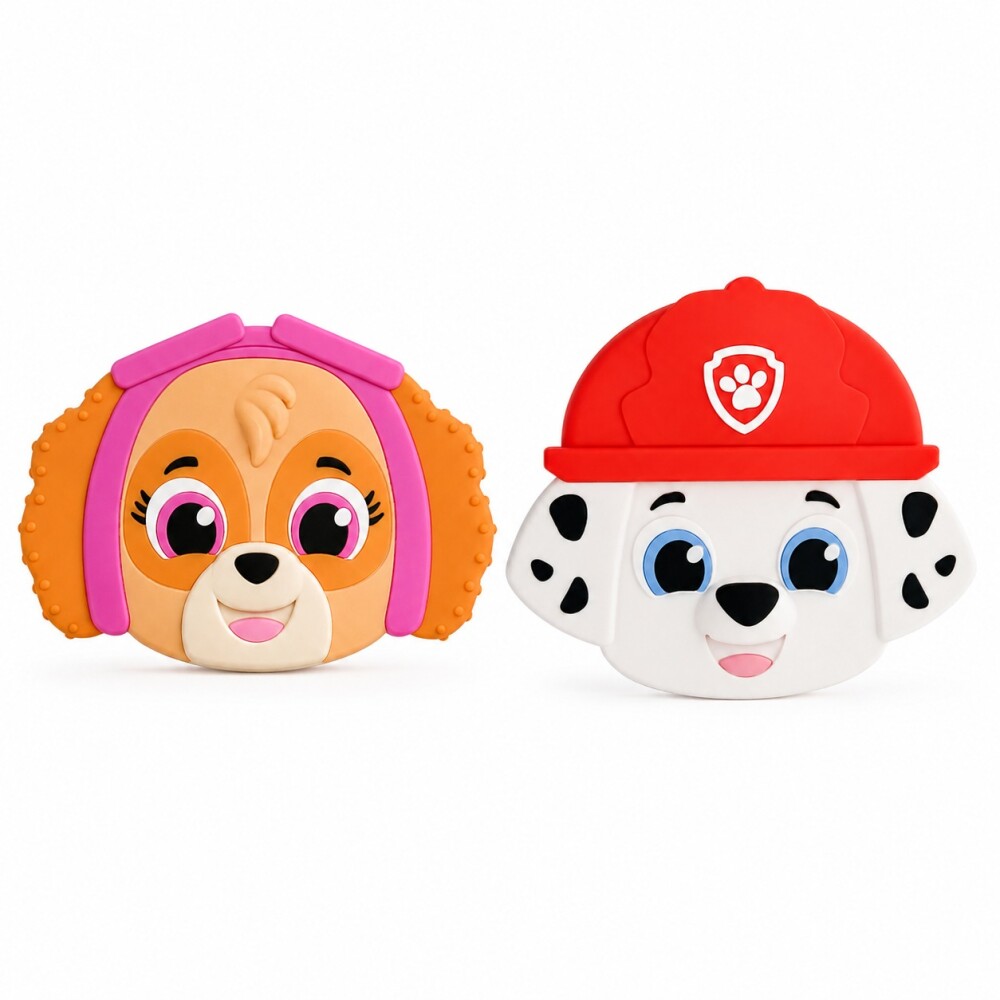pack x2 mordillos silicona paw patrol masrshall y sky