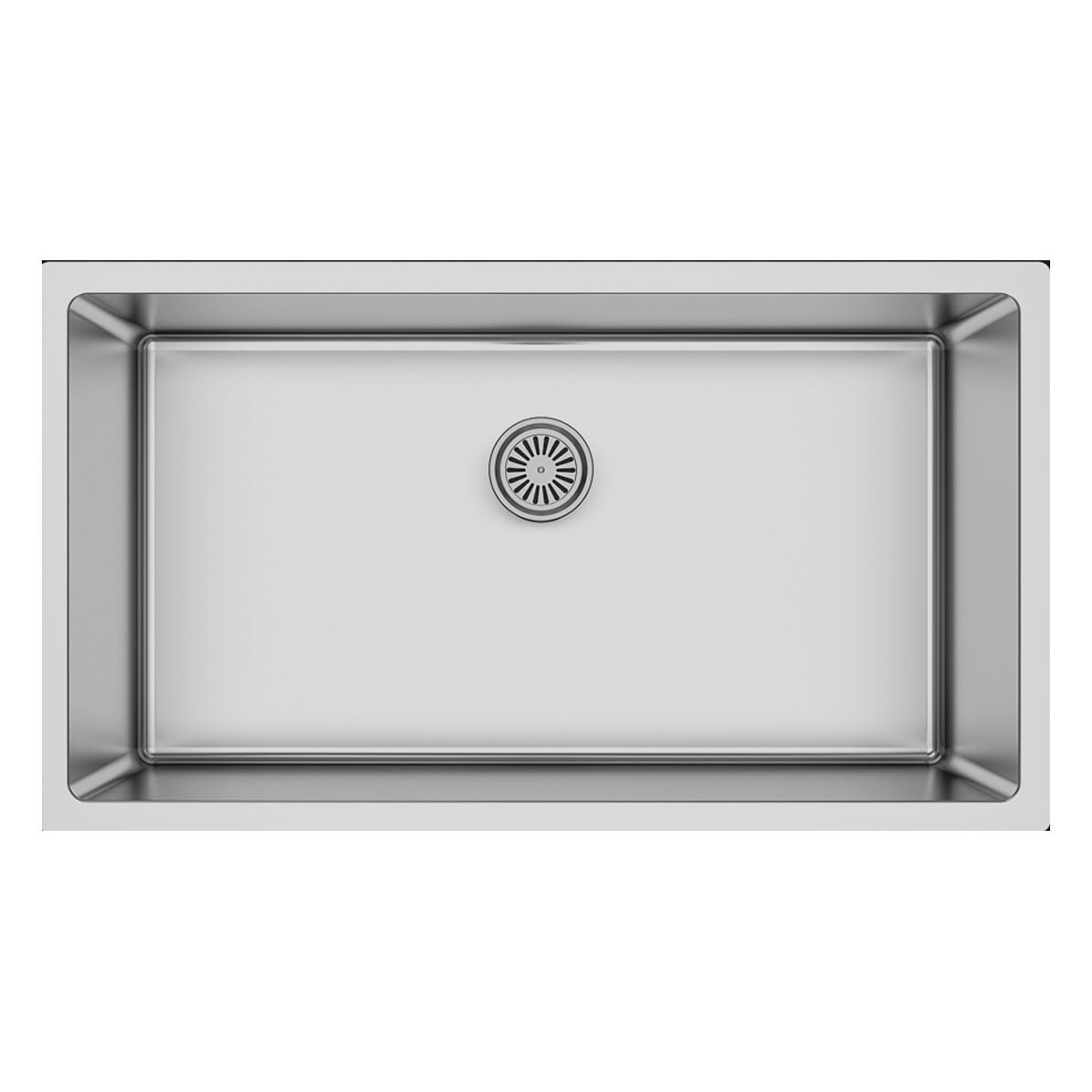Pileta Simple 40X76.2X24.2Cm Ac. Inox Ss304 1.2Mm C/desague Y Valvula 