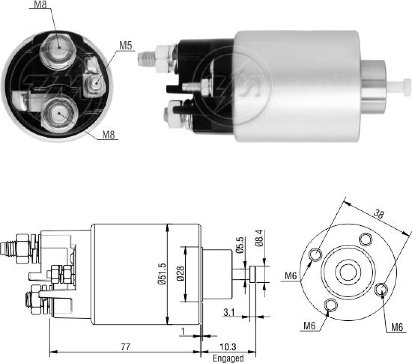 AUTOMATICO DE ARRANQUE - 12v DACIA-NISSAN-RENAULT ZM 