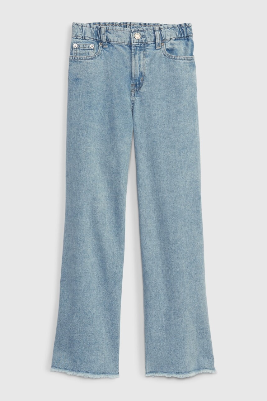 Jean High Wide Niña Light Wash