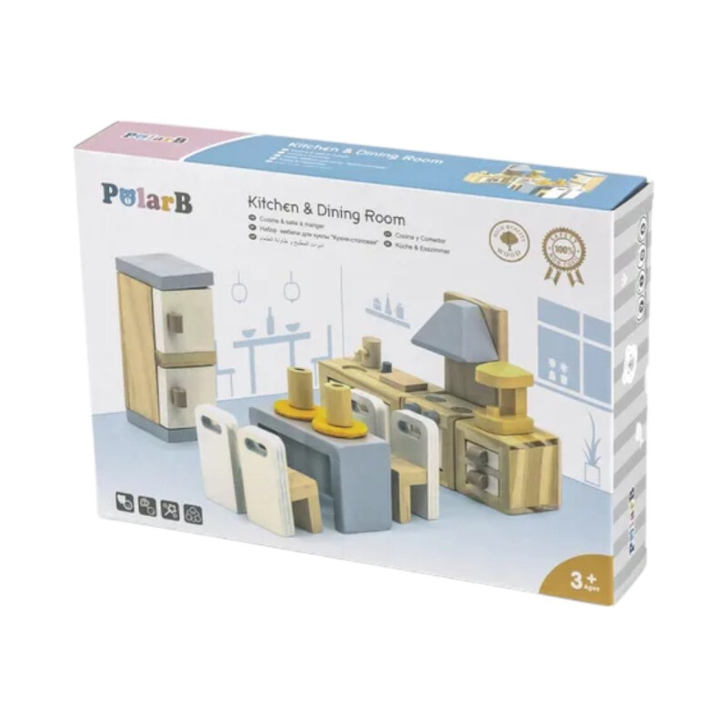 Set Cocina y Comedor Polar B Madera Set Cocina y Comedor Polar B Madera