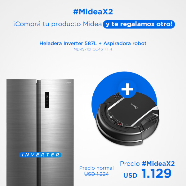 Heladera Inverter 587L + Aspiradora robot Midea Heladera Inverter 587L + Aspiradora robot Midea