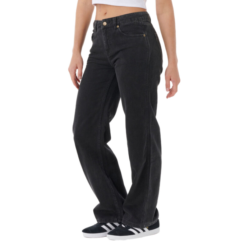 Pantalon Rip Curl Aggie Relaxed Jeans - Negro Pantalon Rip Curl Aggie Relaxed Jeans - Negro