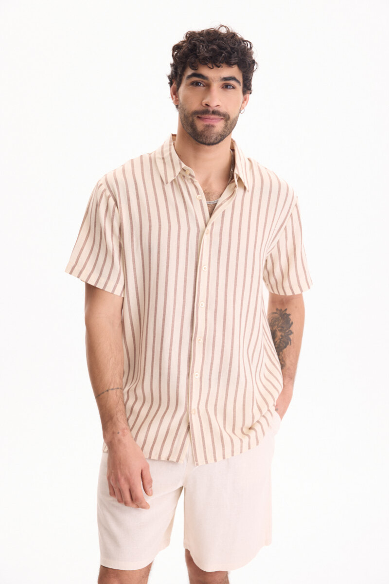 Camisa Resort Marron