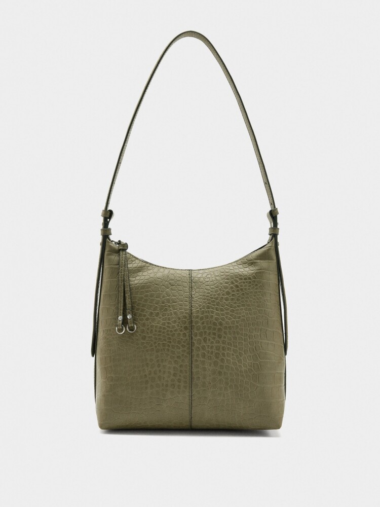 Bolso De Hombro Con Grabado Animal caqui