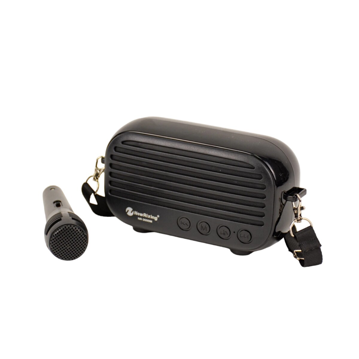 Parlante Microfono Con Bluetooth Y Usb A Bateria - Negro 