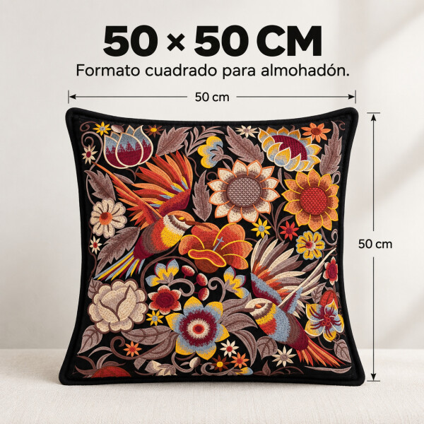Fundas de Almohadón ZAL 50 x 50 cm Pack x2 Negro