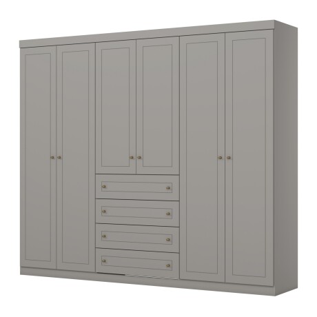 ROPERO AMERICANO GRIS 6 PUERTAS 4 CAJONES GUARDARROPA CLOSET ARMARIO PUERTAS 100% MDF ROPERO AMERICANO GRIS 6 PUERTAS 4 CAJONES GUARDARROPA CLOSET ARMARIO PUERTAS 100% MDF