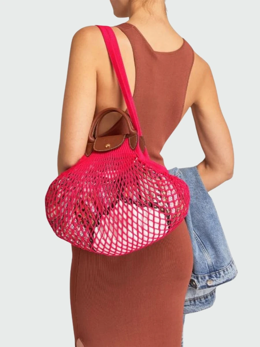 Longchamp -Cartera Longchamp de red, Le pliage Filet 