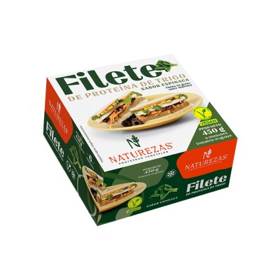 Filete de proteina de trigo con espinaca Naturezas Filet Trigo Espinaca 450g