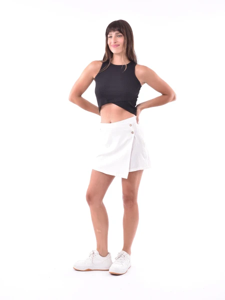 FALDA FRANCAS OFF WHITE