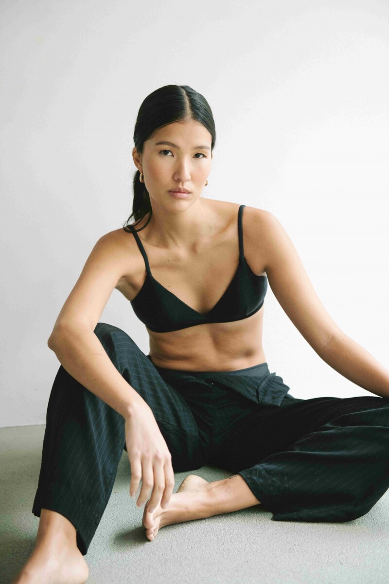 Top Coco – Triángulo clásico con copas removibles y filtro UV+50 Negro