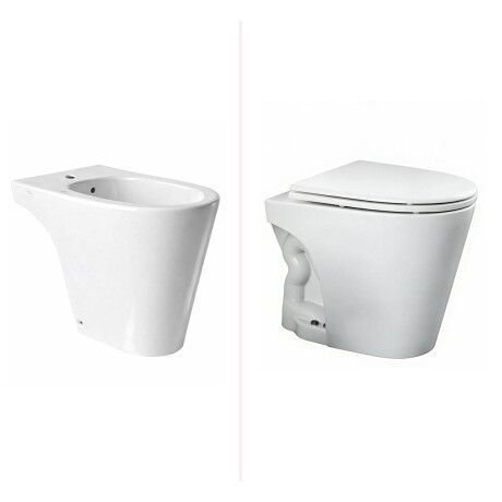 INODORO BIDET TAPA MARINA BLANCO BRILLANTE BAÑO 000