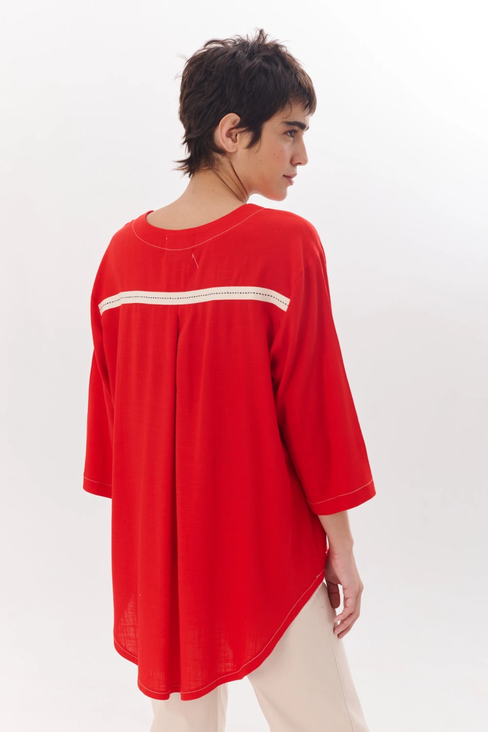 BLUSA LINO ANTONIA rojo 4