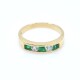 Anillo en oro 18k con esmeraldas y brillantes Anillo en oro 18k con esmeraldas y brillantes