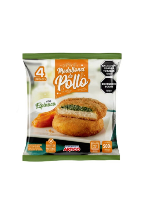 Medallones de pollo con espinaca - 500gs Medallones de pollo con espinaca - 500gs