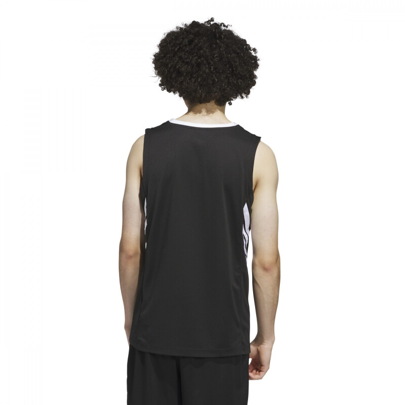 Musculosa Adidas STRIPES TANK Hombre JI7574 Negro-blanco