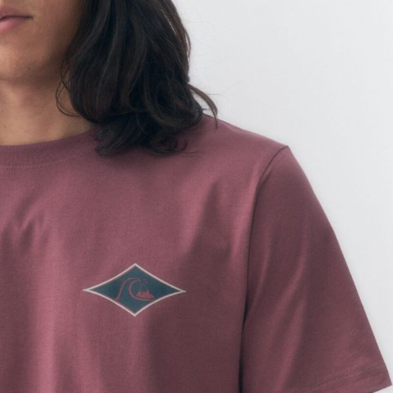 Remera Quiksilver Retro Diamond Rosa Viejo