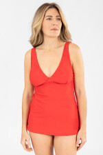 Tank julia evasé Hot red