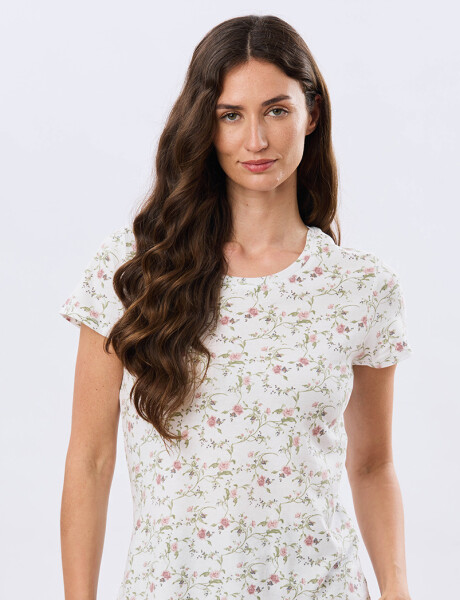REMERA ESTAMPADA DE ALGODÓN Blanco