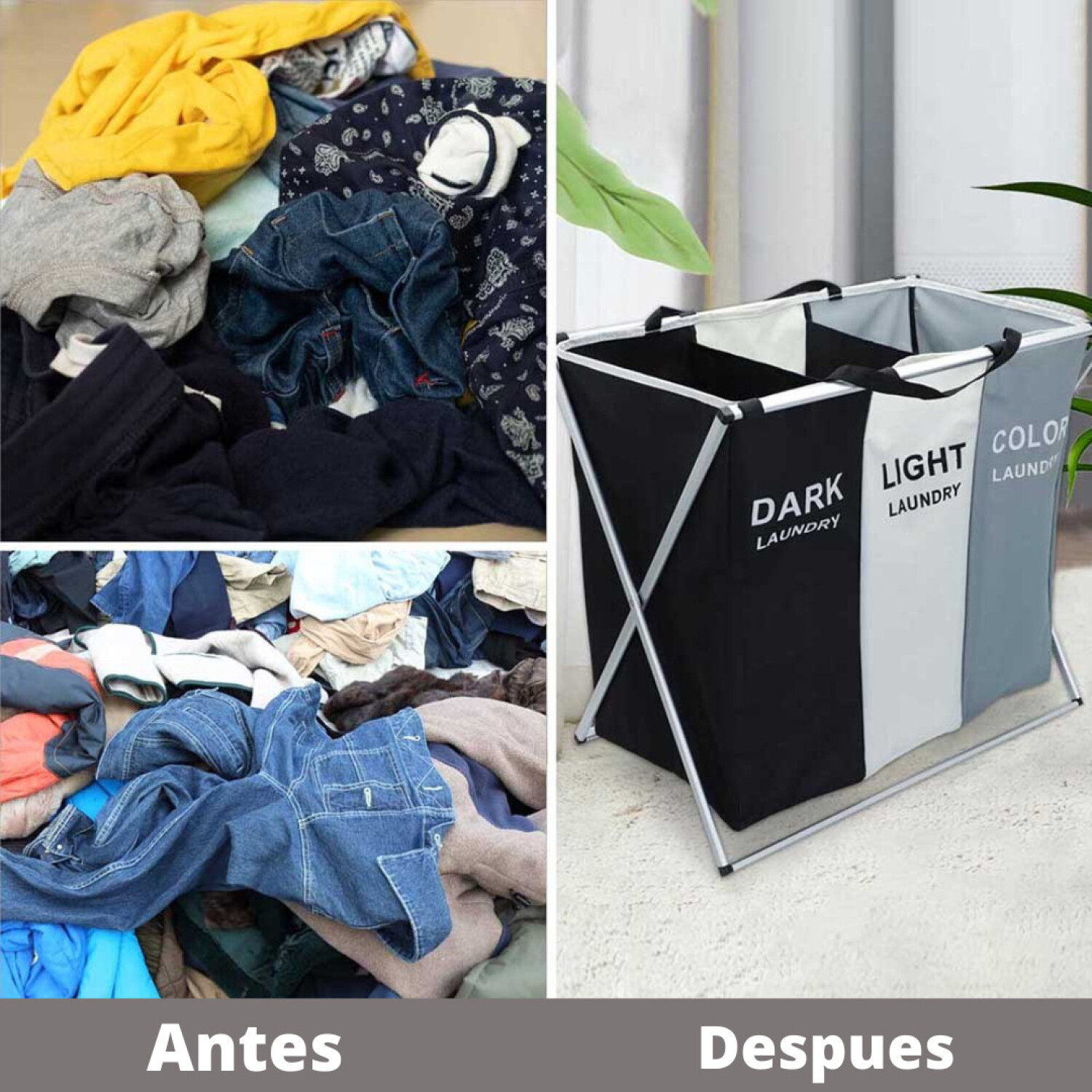 cesto ropa sucia doble – Compra cesto ropa sucia doble con envío gratis en  AliExpress version