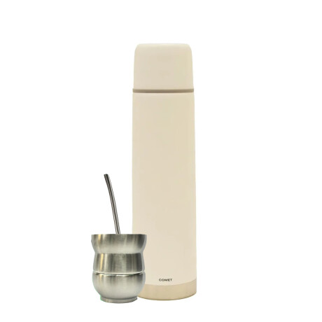Set Matero Termo Bala 750ml +mate 140ml +bombilla regalo Plateado
