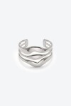 Pulsera rigida ajustable plateado
